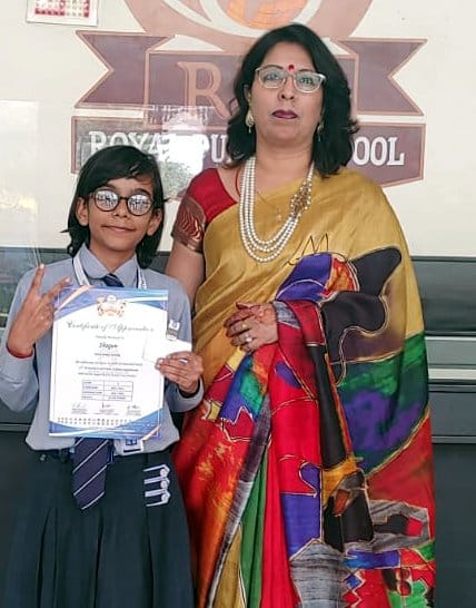 Shagun won silver medal in brainobrain habit competition