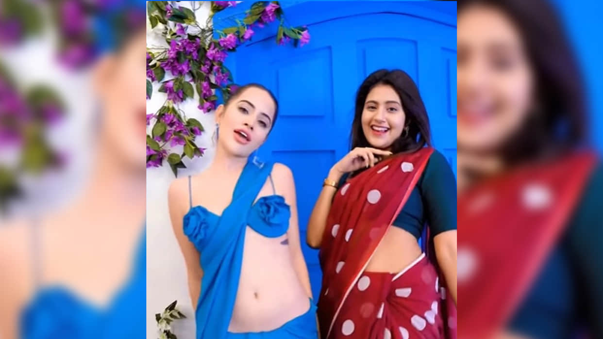 Anjali Arora Urfi Javed dances on sajna hai mujhe and wish karwa chauth, video goes viral on social media