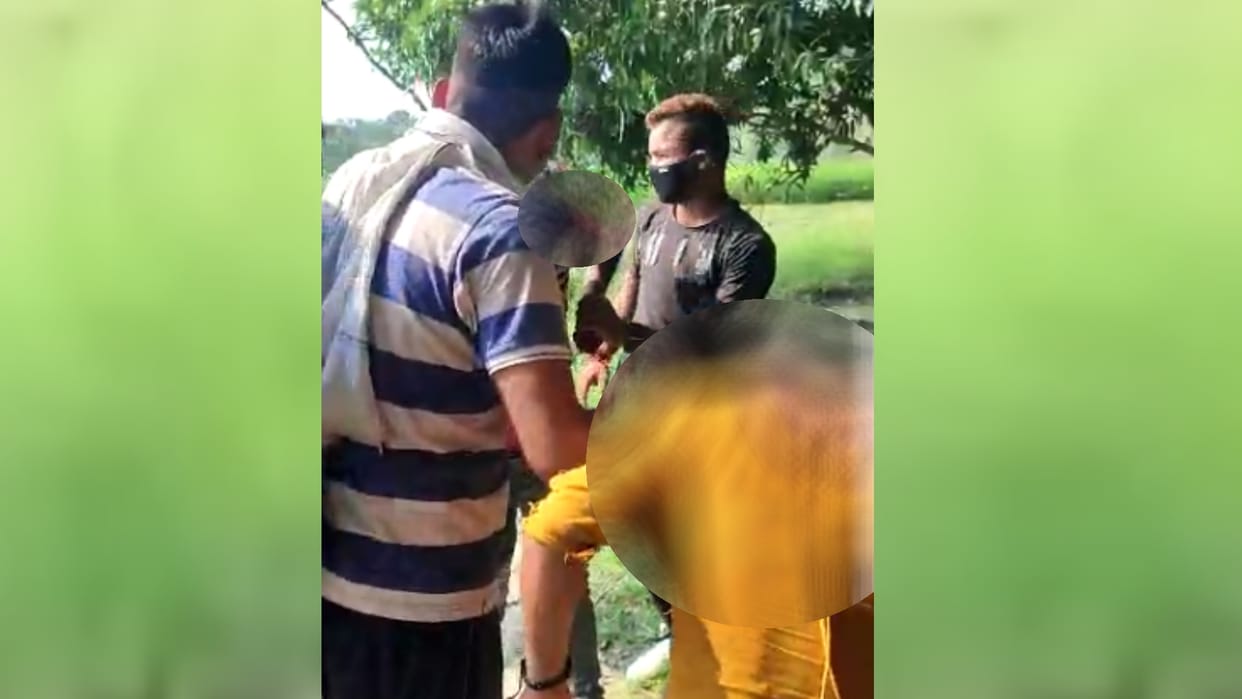 villagers beat a couple in malihabad, video went viral.