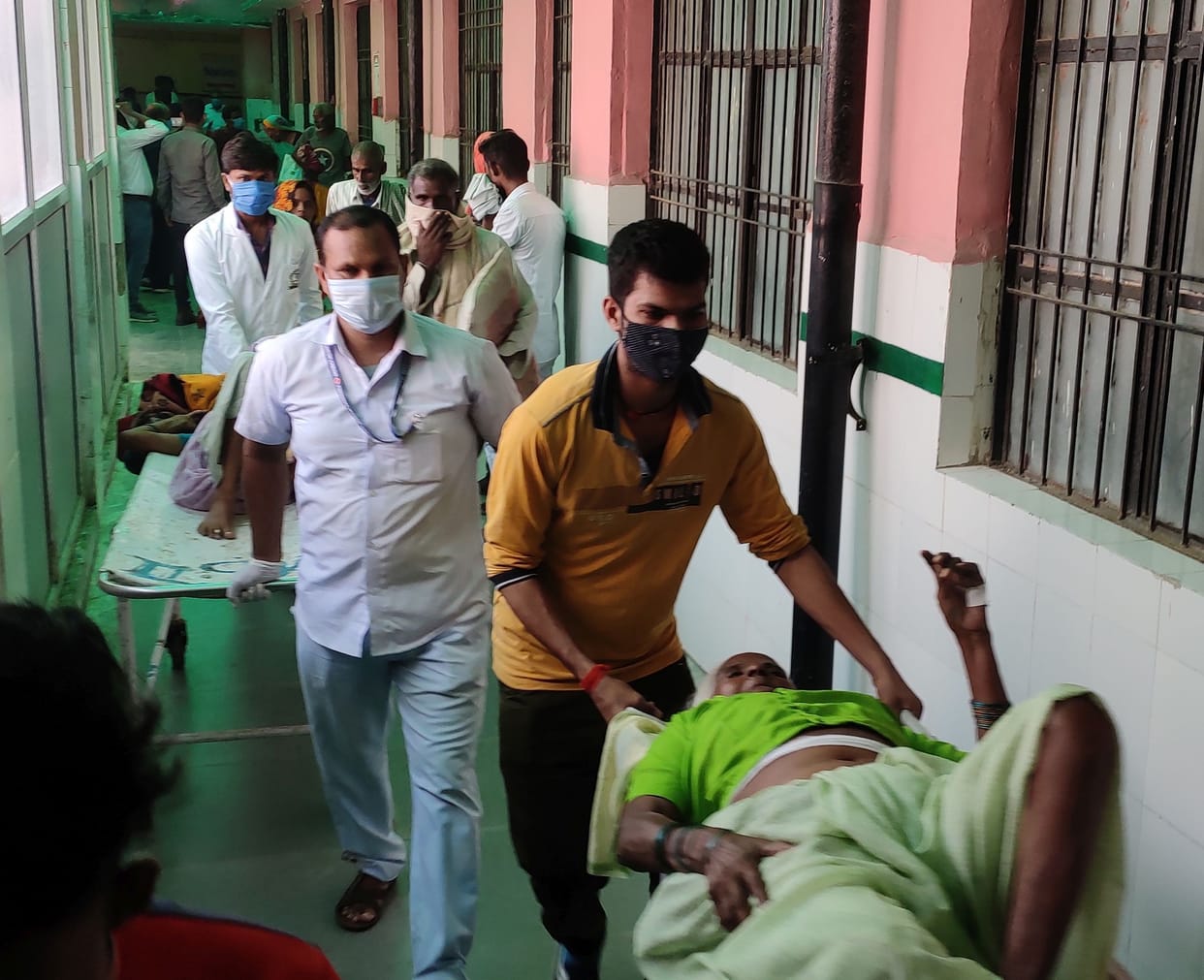Gas leak in District  Hospital in raebareli.