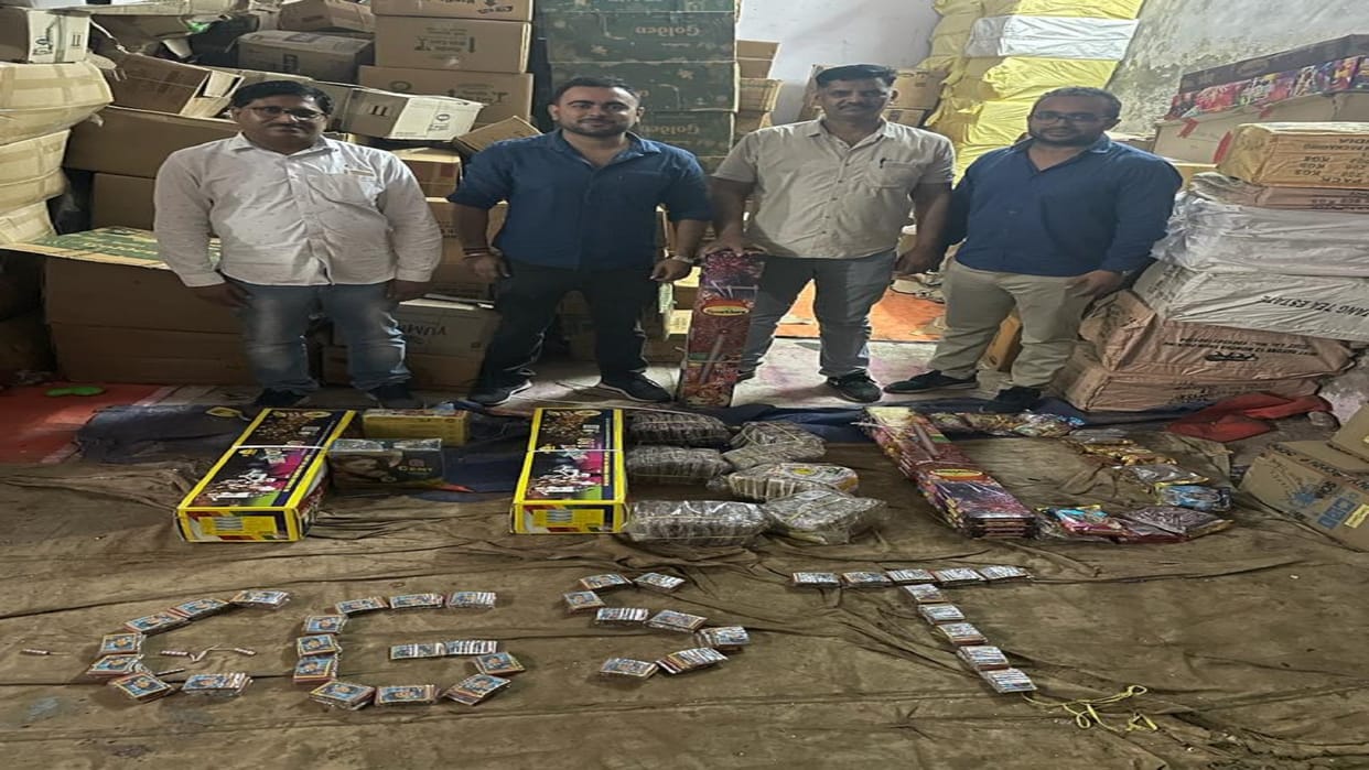 CGST team caught a bunch of banned firecrackers the team reached the forest by tractor-trolley
