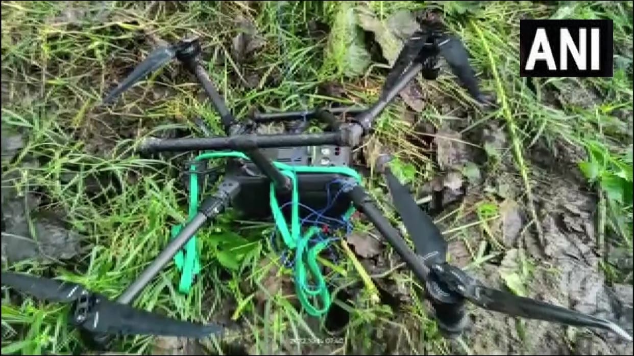 BSF troops shot down a drone that entered India from Pakistan side in Gurdaspur sector Punjab