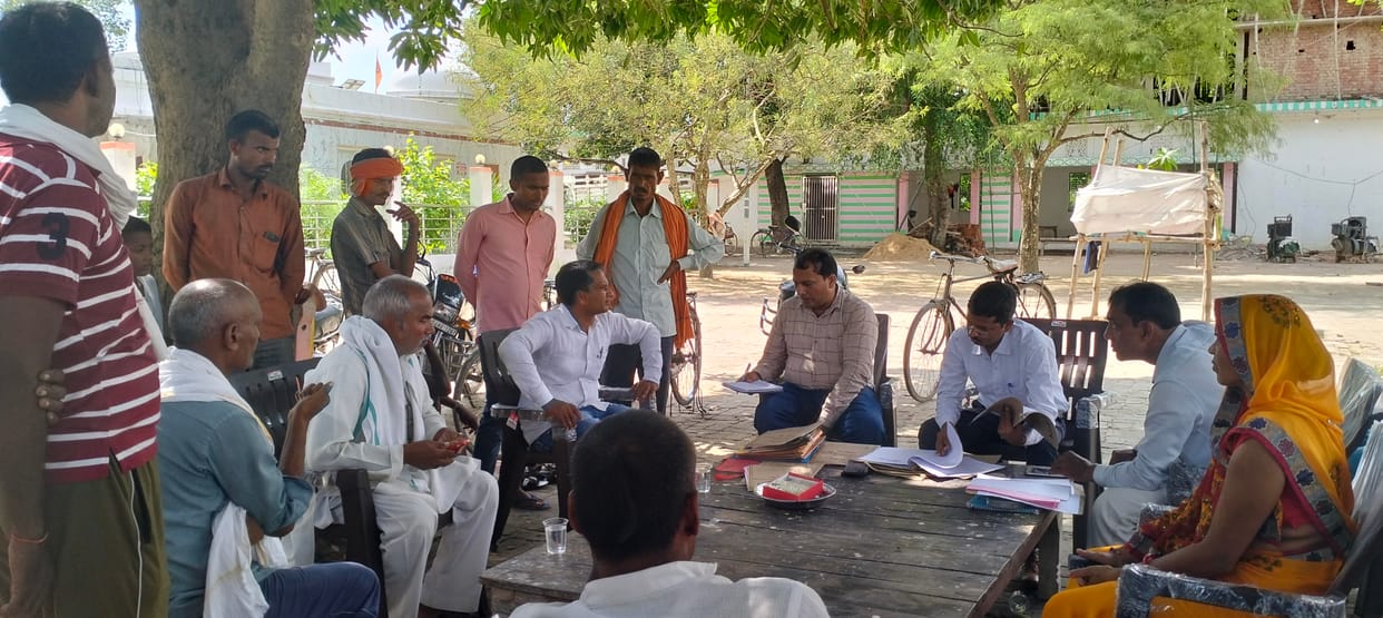 The team reached Nausemar to investigate the development works done under MNREGA
