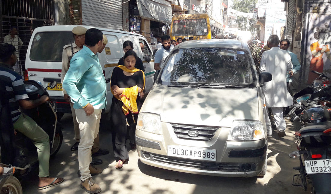 Jam on the main road, people upset