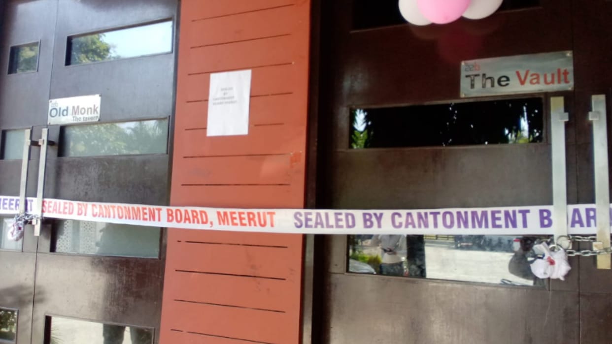 Cantt Board officials sealed 22B in Meerut City