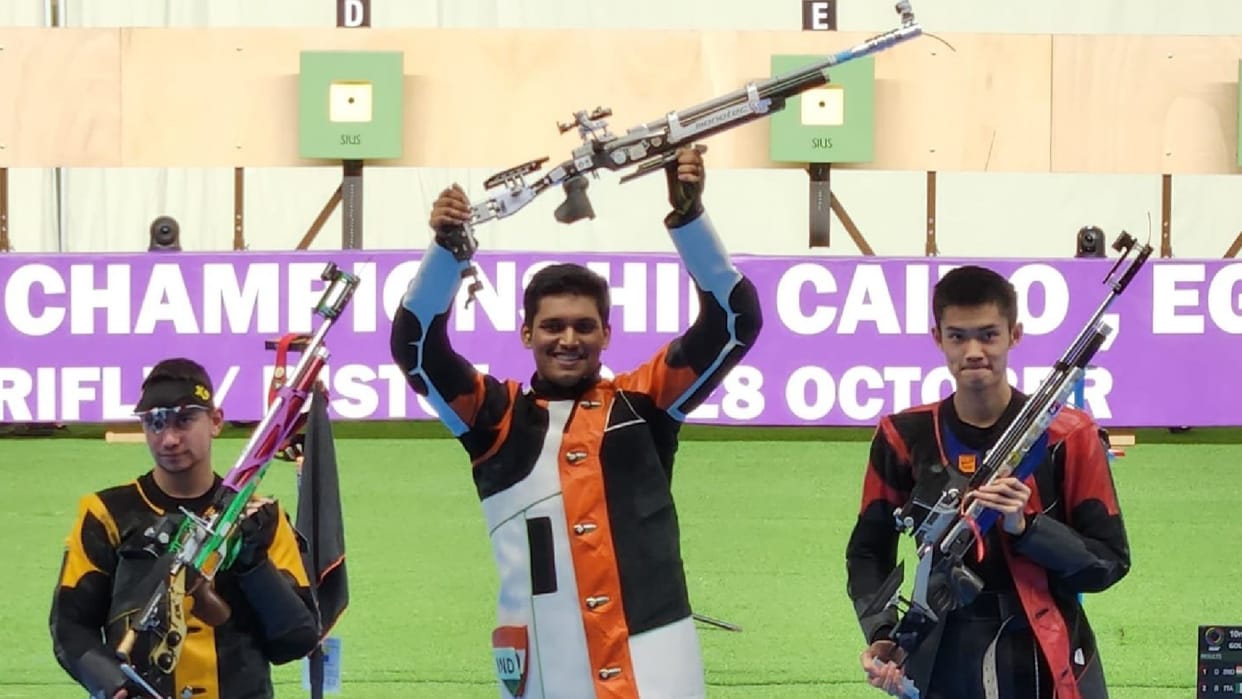 Rudrankksh Patil becomes 10m rifle men world champion bags Paris Olympics 2024 quota