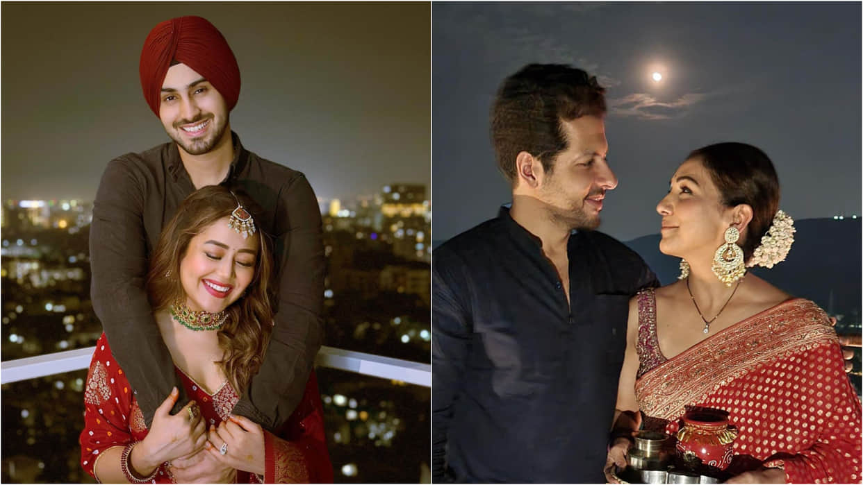 singer neha kakkar neeti mohan beautiful look in karwa chauth 2022