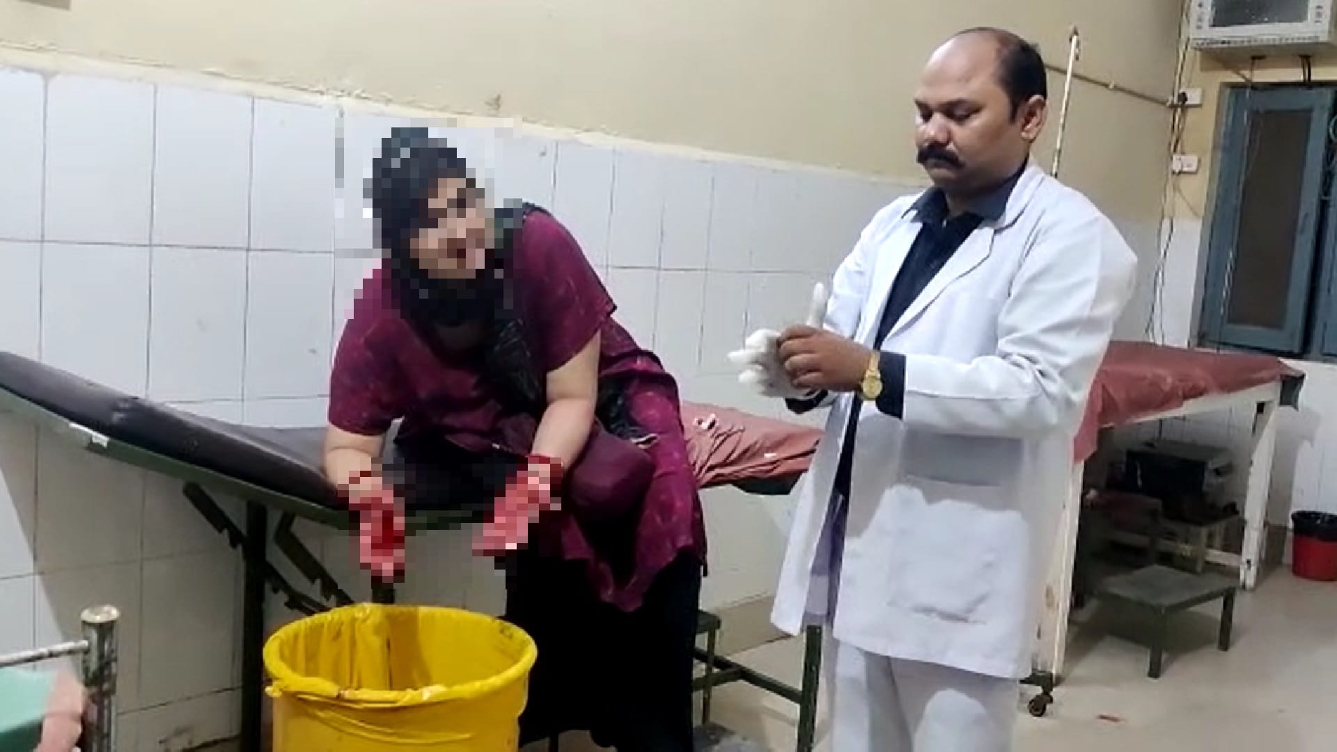 woman who came to meet lover in Aligarh created a ruckus by cutting vein of her hand