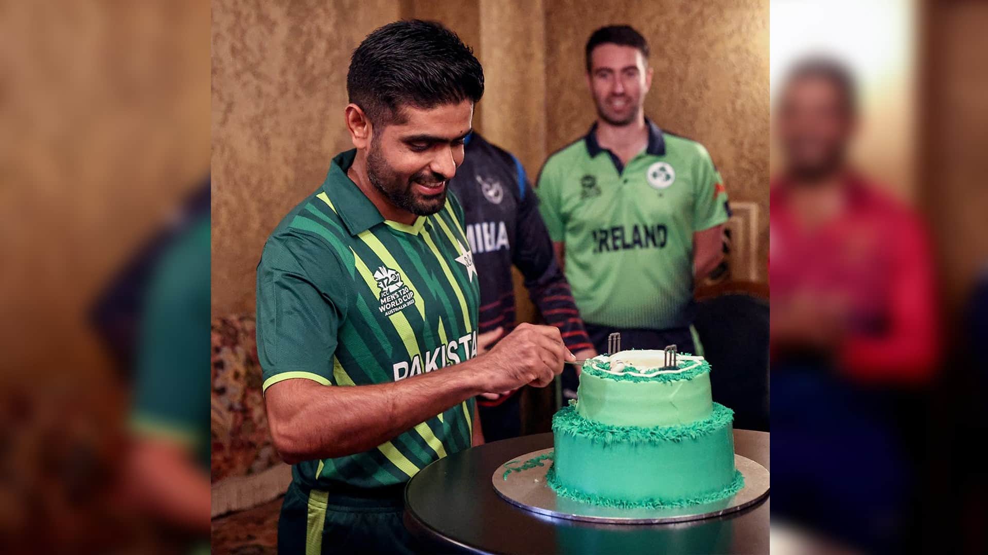 Babar Azam celebrated 28th birthday with captains of 15 national teams watch Video