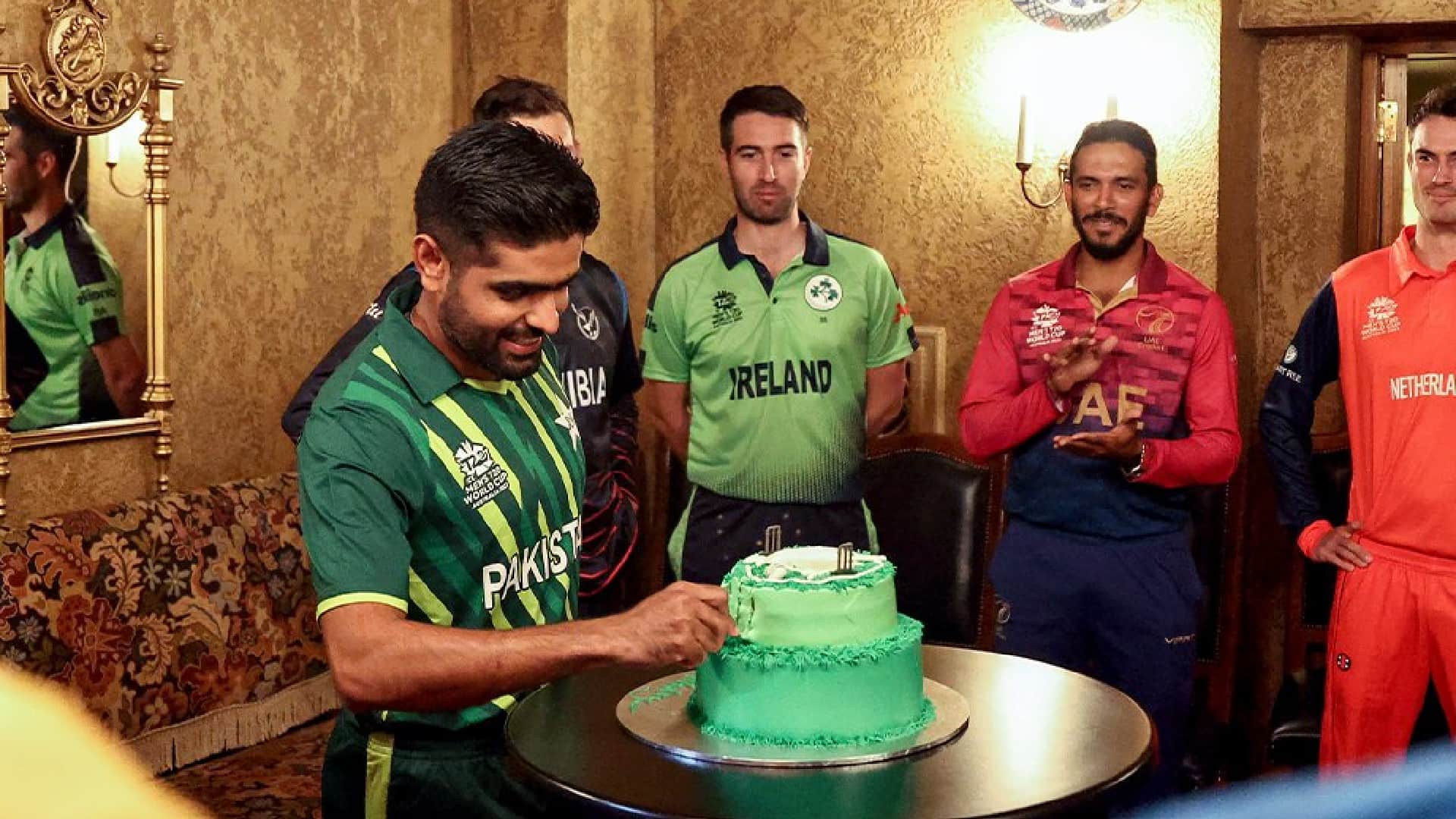 Babar Azam celebrated 28th birthday with captains of 15 national teams watch Video