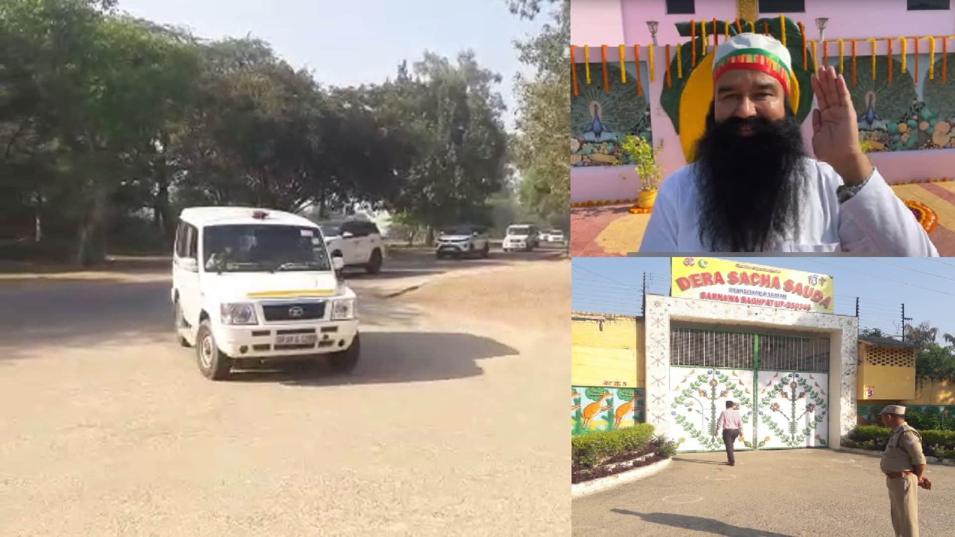 Gurmeet Ram Rahim are live in Barnava Ashram of Baghpat with Honeypreet and family after parole