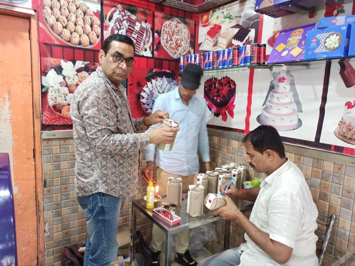 The team of Food Safety Department collected five samples of sweets filled with Dabwali