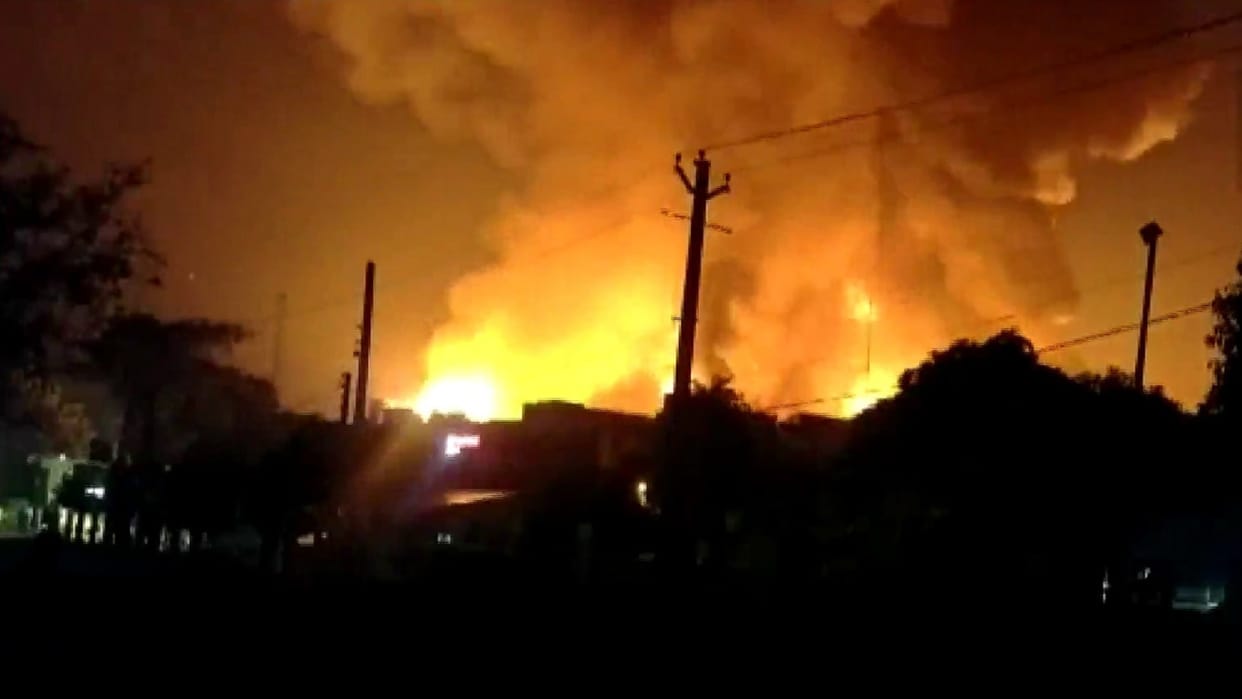 Fire broke out in medical store at Bhagat Singh Chowk in Ratia