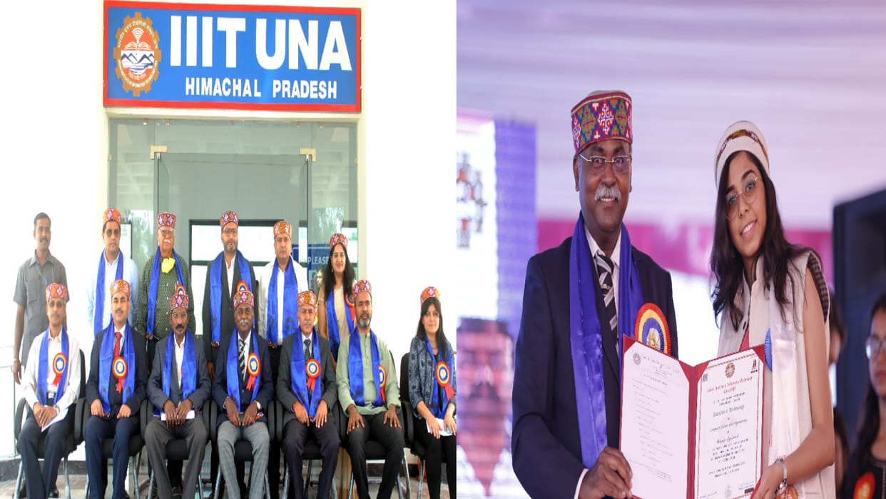 iiit una Convocation, Students wear hill caps and baskets, degree and medals