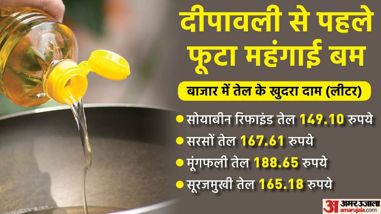 Inflation news: edible oils price hike before diwali festival