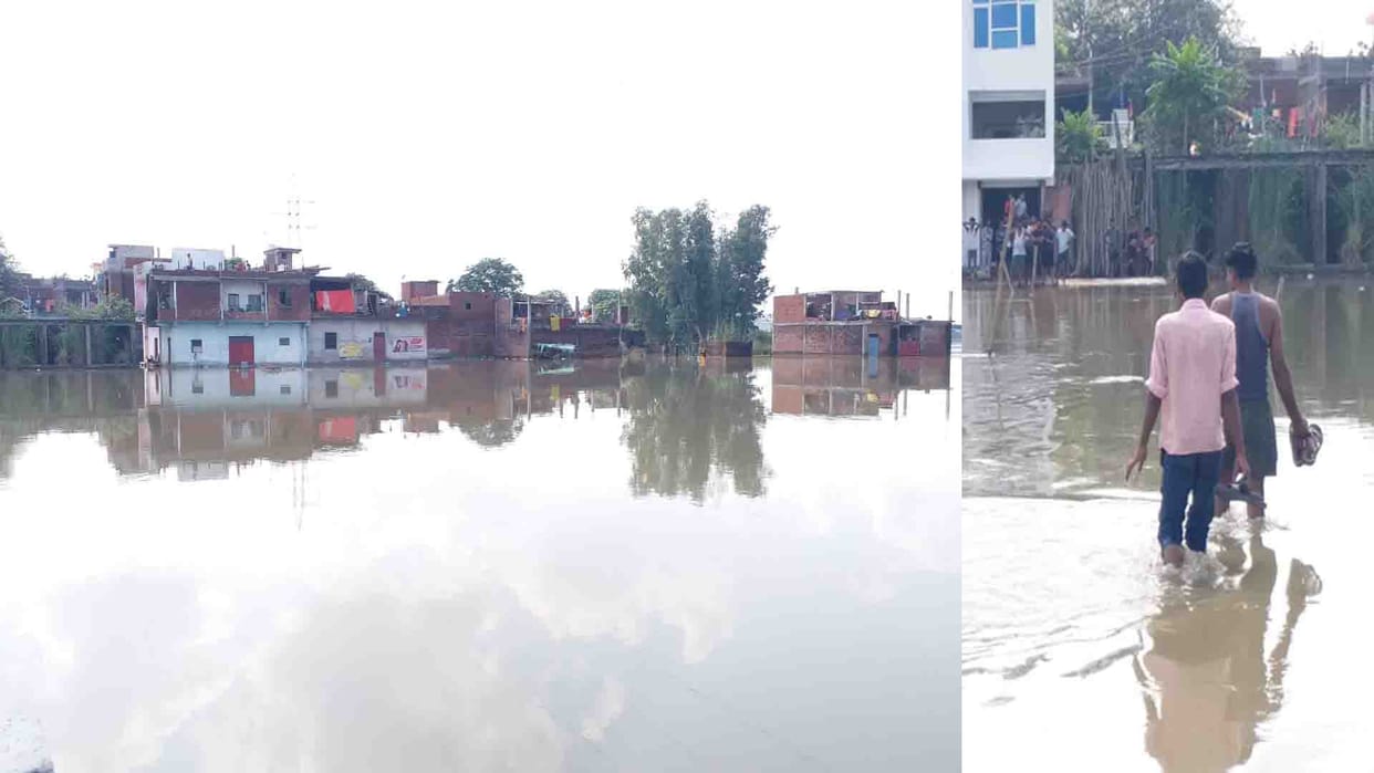 Kanpur: water level of Pandu river increased, water entered the houses