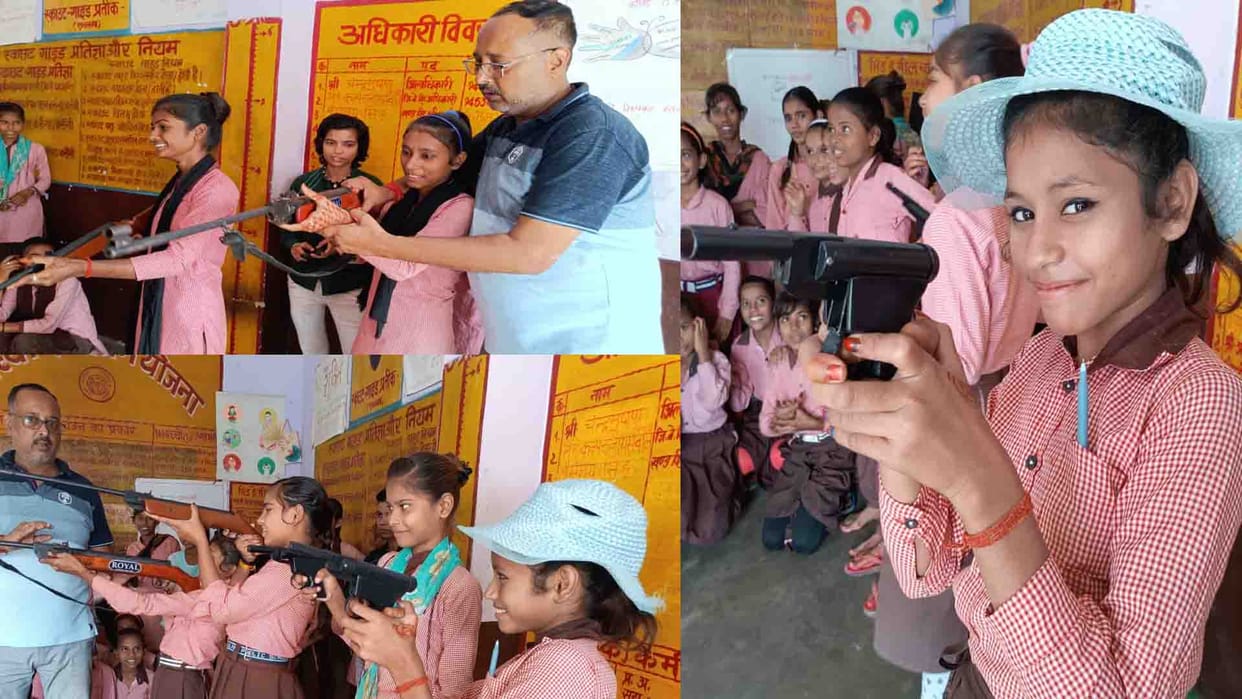 Hamirpur: Gun operate training given to girl students