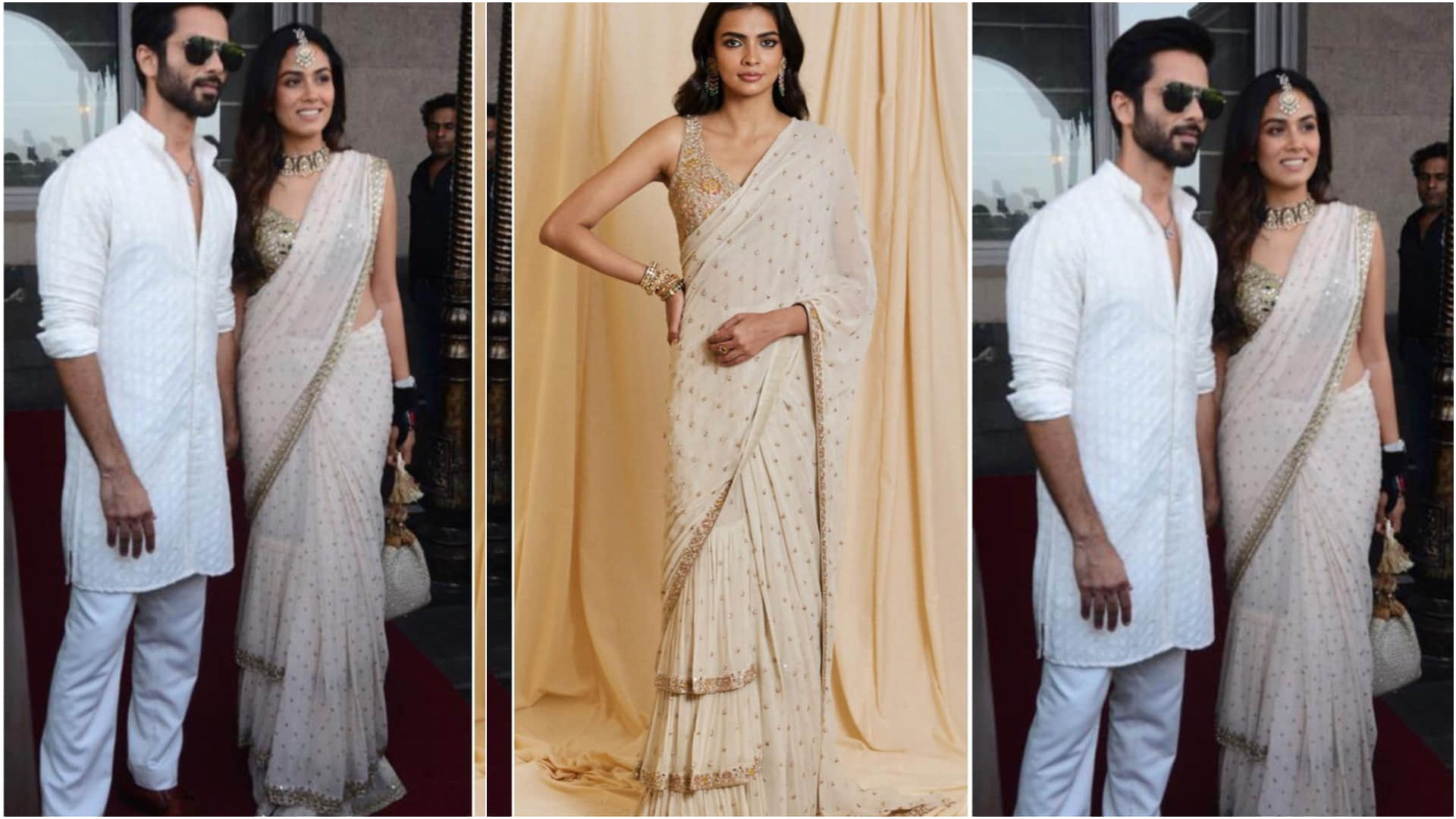 make stylish look in bhai dooj 2022 with ruffle saree like bollywood actress