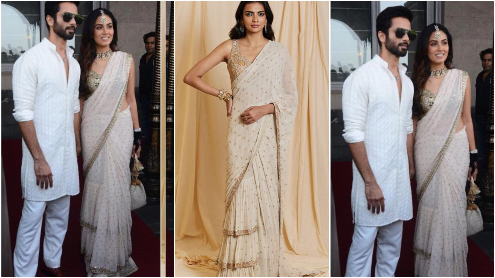 make stylish look in bhai dooj 2022 with ruffle saree like bollywood actress