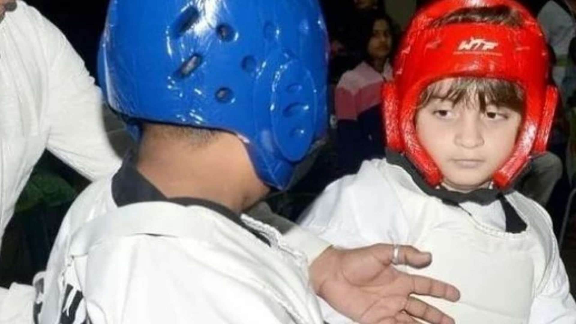 Shahrukh Khan Son Abram Khan wins medal in taekwondo Saif Ali Khan Son also participate in the Competition