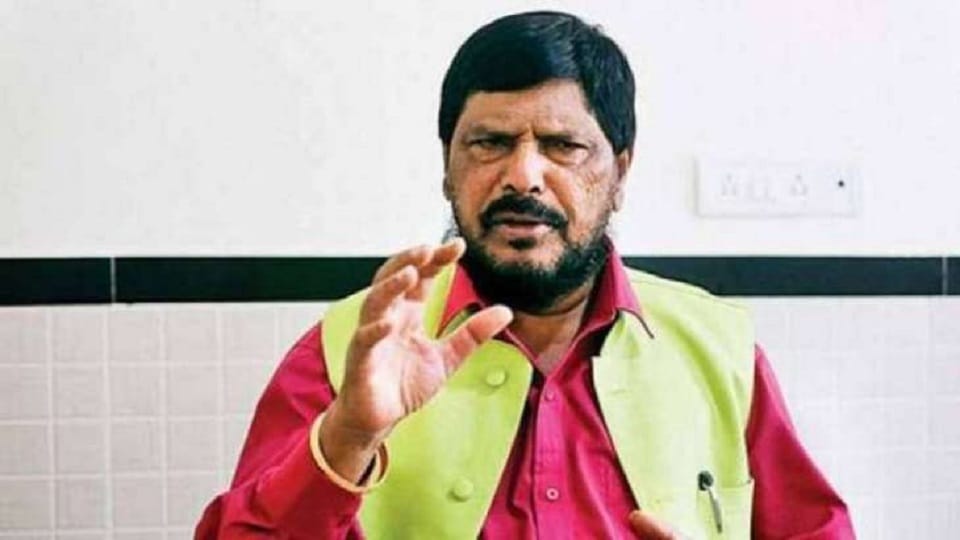 After slamming AAP, Ramdas Athawale says he is 'proud' of Ambedkar's 22 pledges