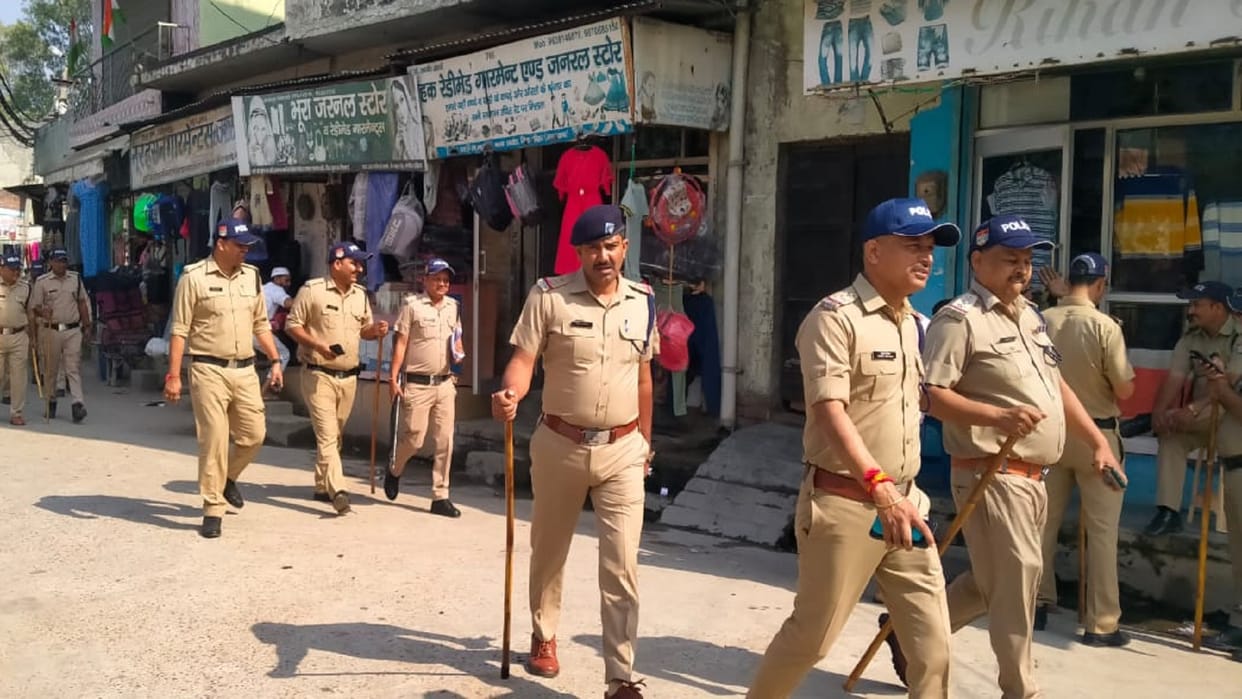 Heavy police force deployed after imposition of section 144 in Landoura of Uttarakhand