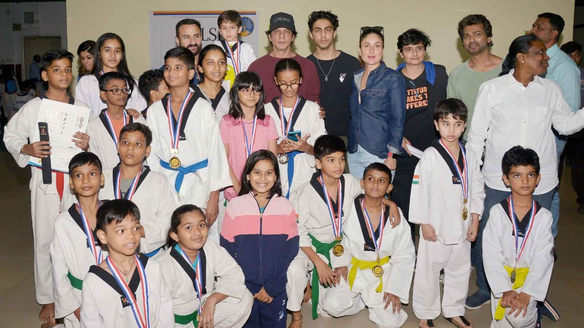 Shahrukh Khan Son Abram Khan wins medal in taekwondo Saif Ali Khan Son also participate in the Competition