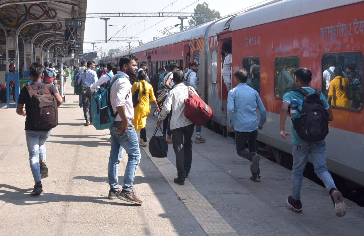 PET: Train canceled, students running towards bus stand