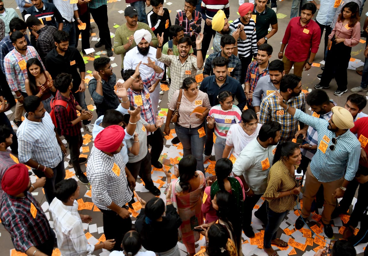 Election campaign at its peak... student organizations demonstrated strength