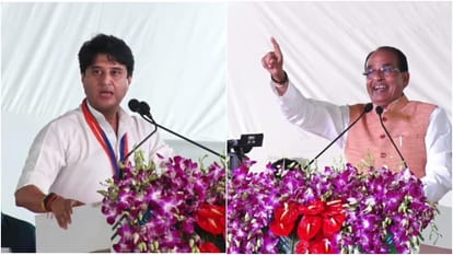 Amit Shah addresses public meeting in Gwalior