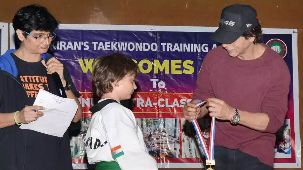Shahrukh Khan Son Abram Khan wins medal in taekwondo Saif Ali Khan Son also participate in the Competition