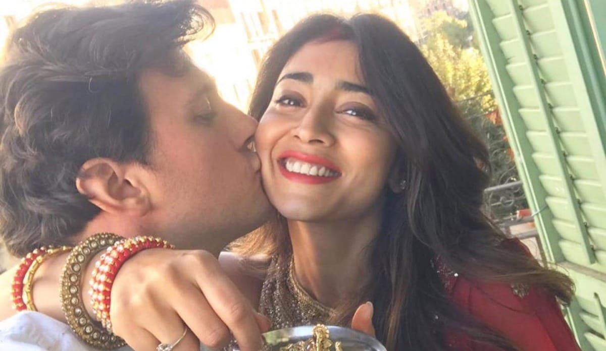 Drishyam 2 actress Shriya Saran gets trolled for lip kissing husband andrei koscheev in front of camera
