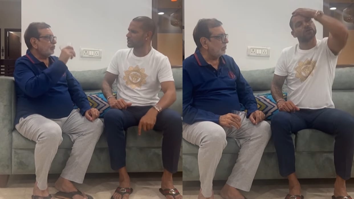 Shikhar Dahwan shares funny video with his father on his marriage