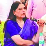 सुल्तानपुर से भाजपा सांसद मेनका गांधी, एक कार्यक्रम में।