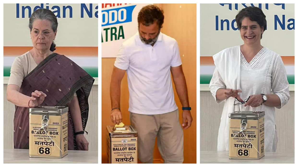 Congress President Poll Photos Election Results Sonia Gandhi Rahul Priyanka Gandhi Latest News Update