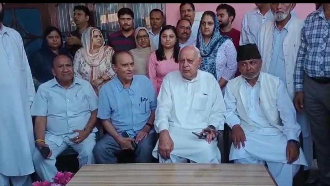 nc leader Farooq Abdullah speaks on target killing in kashmir during reasi visit