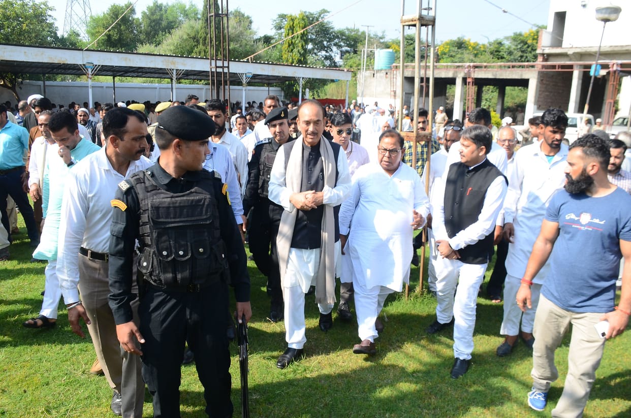 Democratic Azad Party Chairman Ghulam Nabi Azad in a meeting held in Kathua