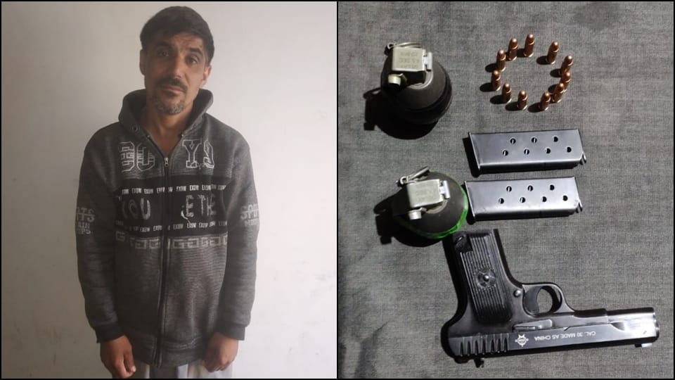 Person arrested with arms and ammunition in Kupwara kashmir