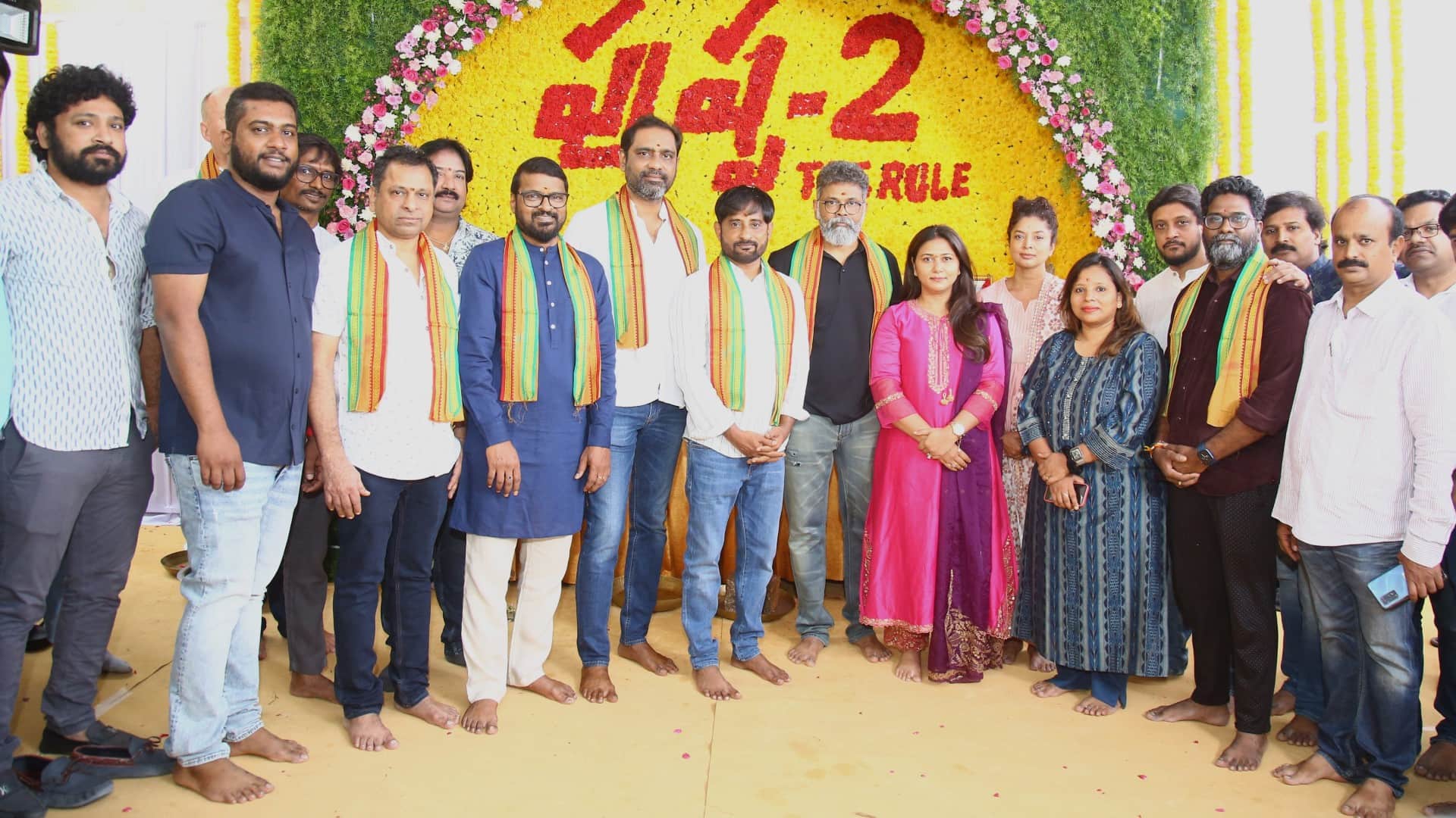 Pushpa the Rule Makers shared glimpse from set  on Social Media Rashmika Mandanna reacted on the post