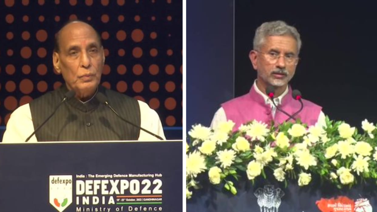 Gujarat Rajnath singh in Defense Expo  program Jaishankar praised PM on these issues including Aadhaar