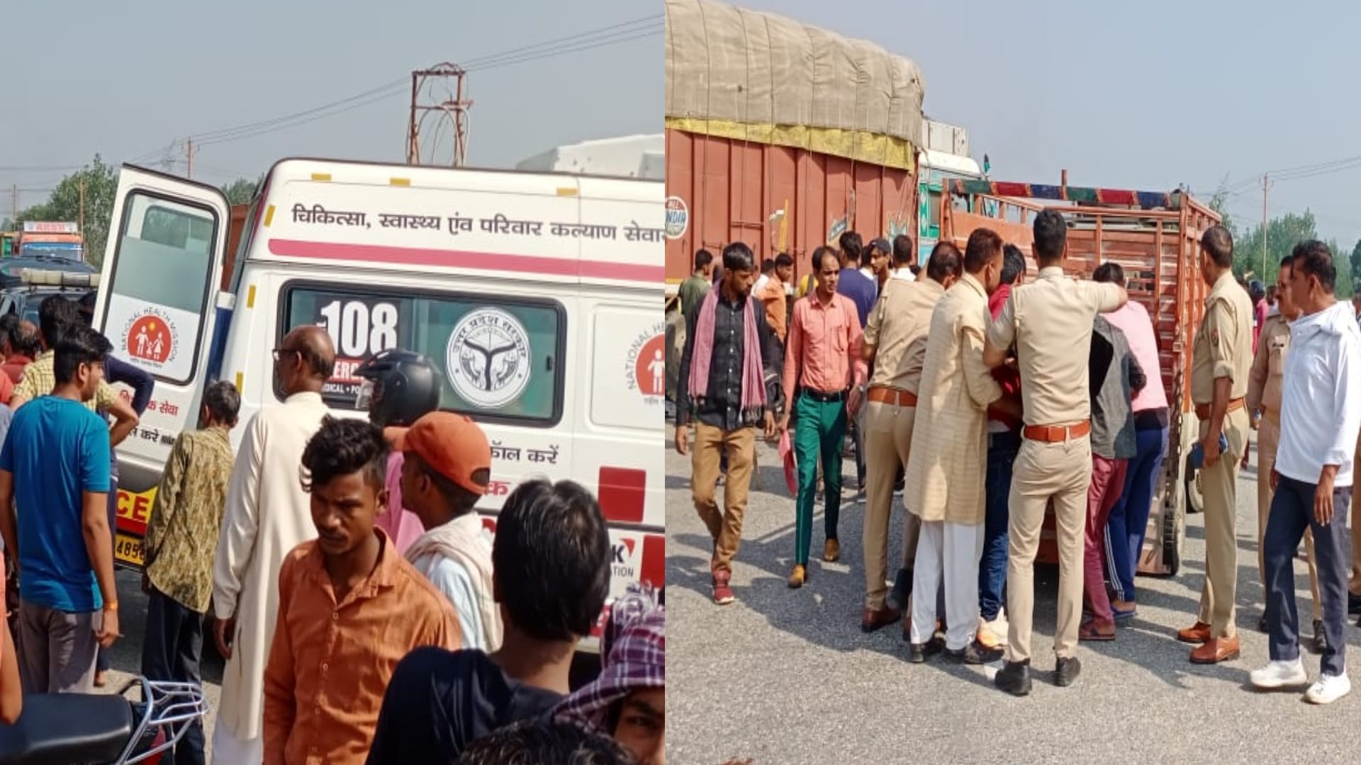 Saharanpur: car collided with the truck, five injured including the woman, couple died in the hospital
