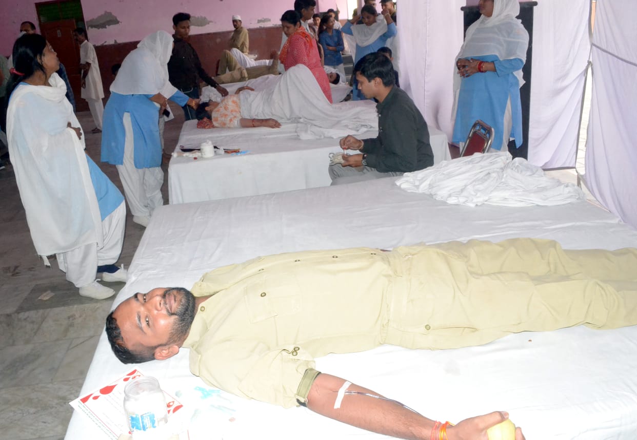 156 Mahadanis donated blood in the camp