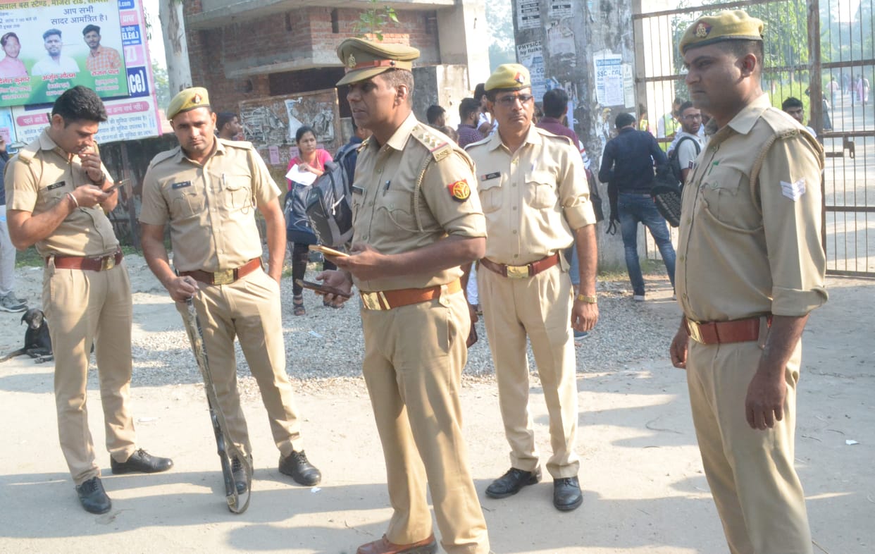 Tight security by police, intensive search of candidates