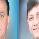 मंत्री महेंद्र सिंह ठाकुर व विधायक राजेंद्र राणा।