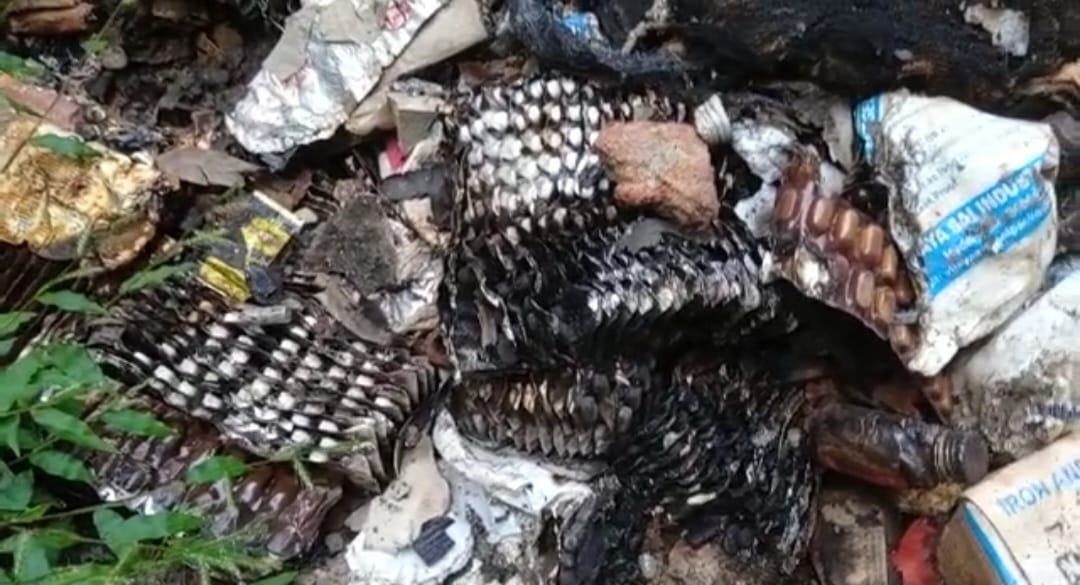 Medicines burnt in CHC premises