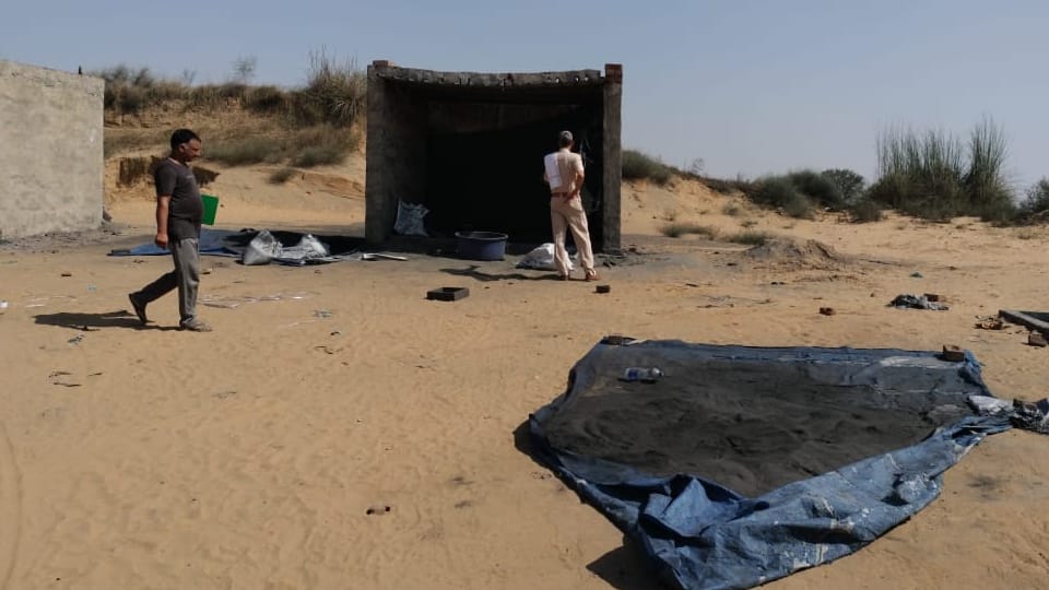 Fire broke out illegally preparing firecrackers on Rupana Road in Siwani Mandi