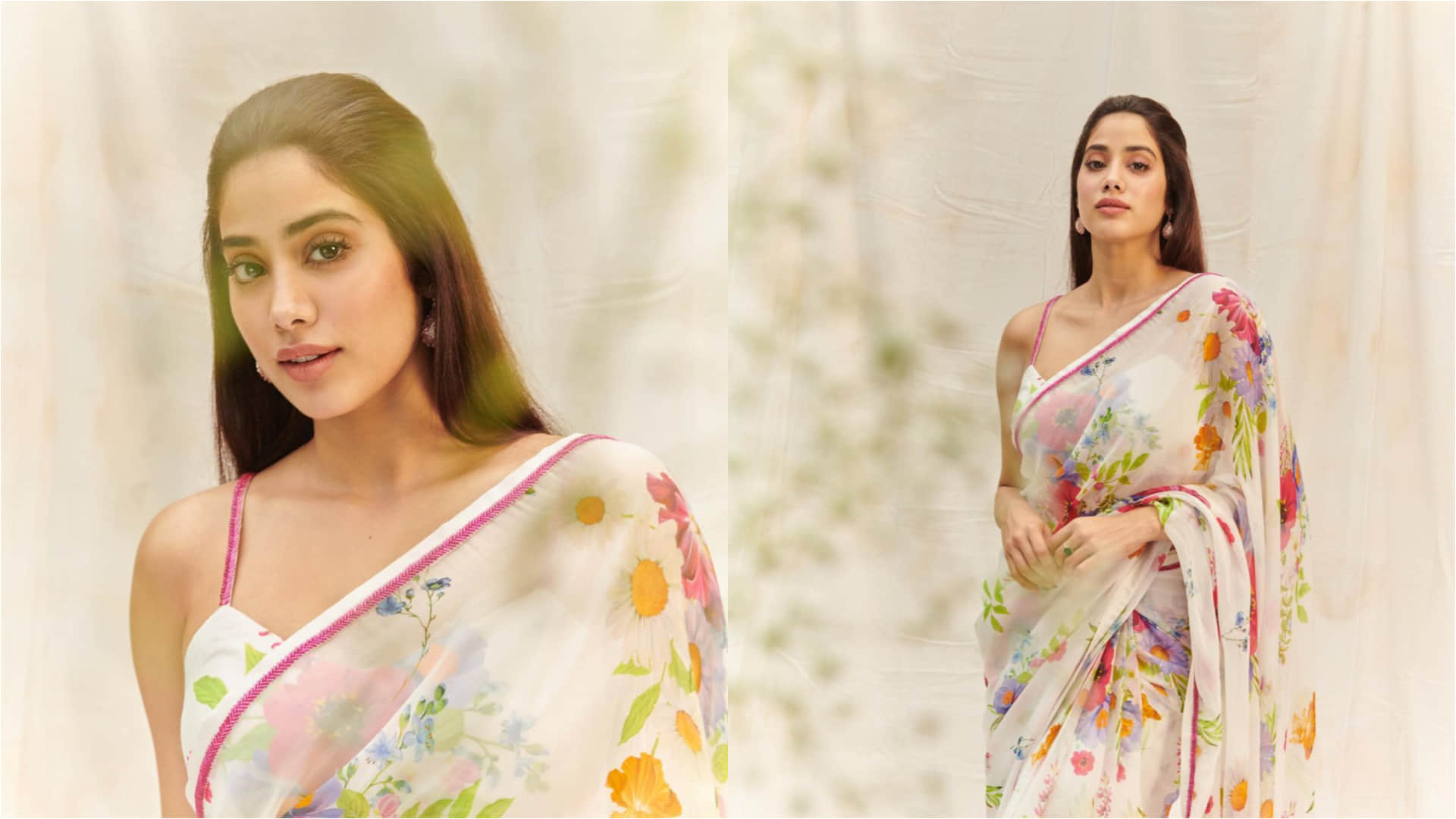 take tips from janhvi kapoor saree looks in diwali 2022