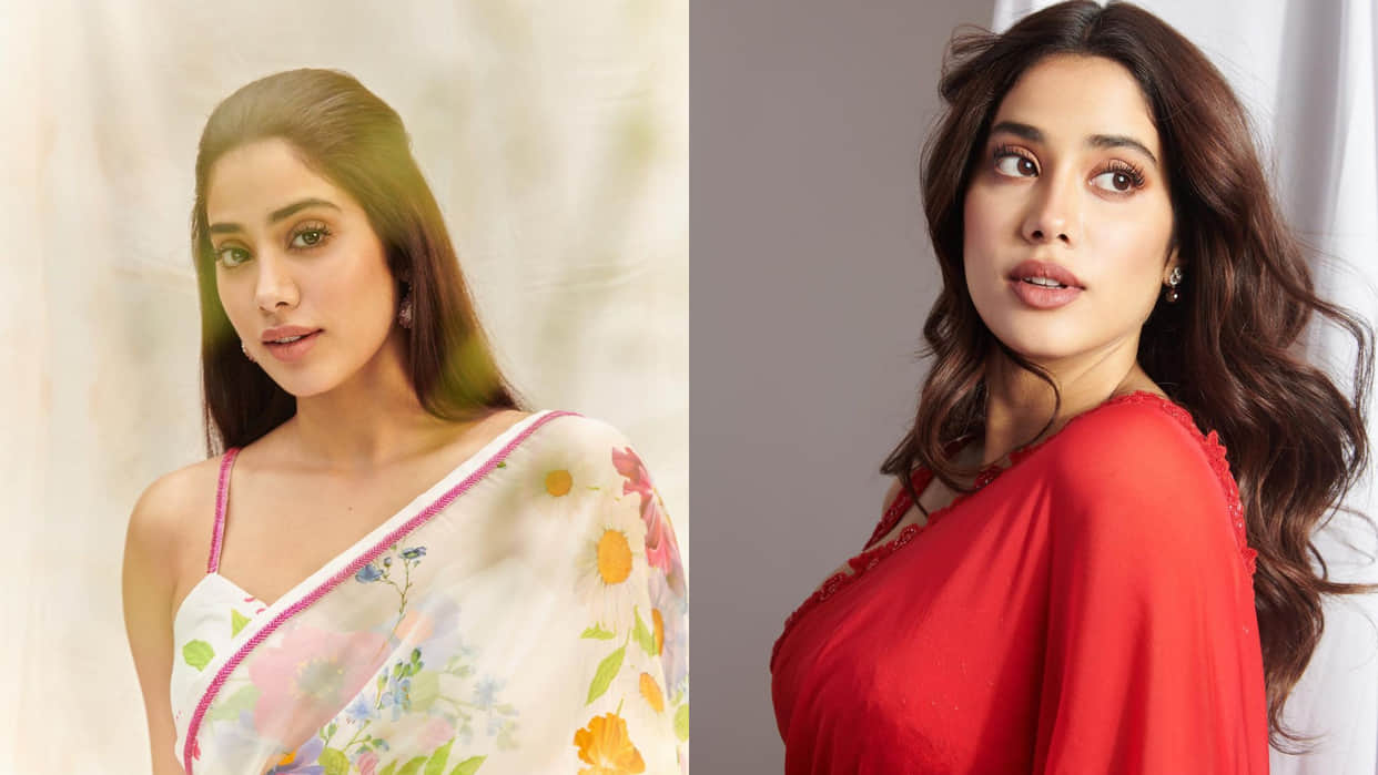 take tips from janhvi kapoor saree looks in diwali 2022
