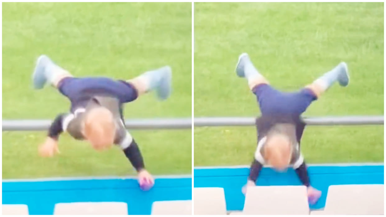 T20 World Cup: Kid Falls Over Stand During West Indies vs Scotland Match, Watch Video