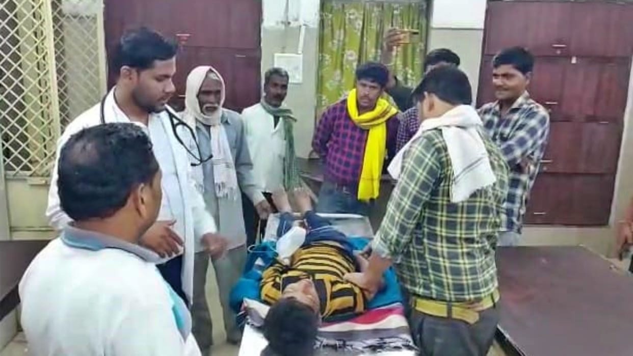 Family members were getting the broom done due to snake bite life saved hospital in Damoh